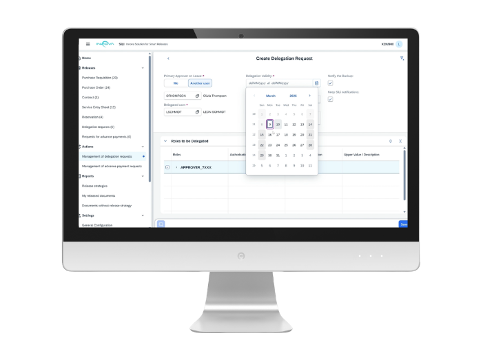 SiLI delegación de aprobaciones