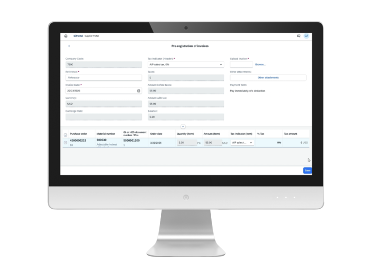 registro de facturas de proveedor